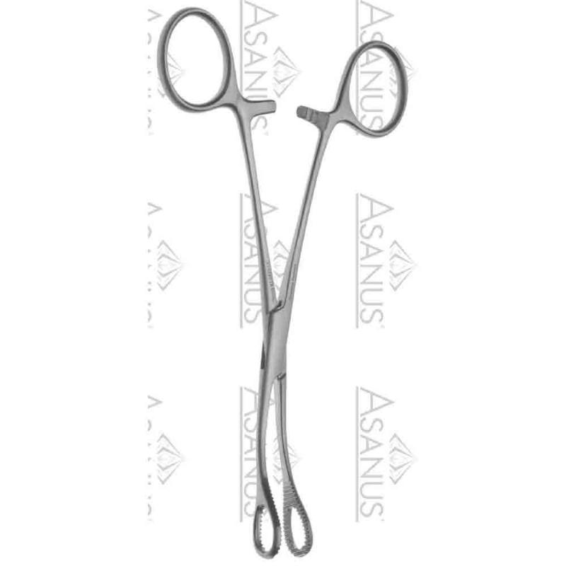 Зажими для спонж, опер білизни, для захвату тканин, органів, Foerster-Ballenger, вигнуті, вікончас, довжина 180 мм. Бренд - Asanus Medizintechnik Gmb, Німеччина